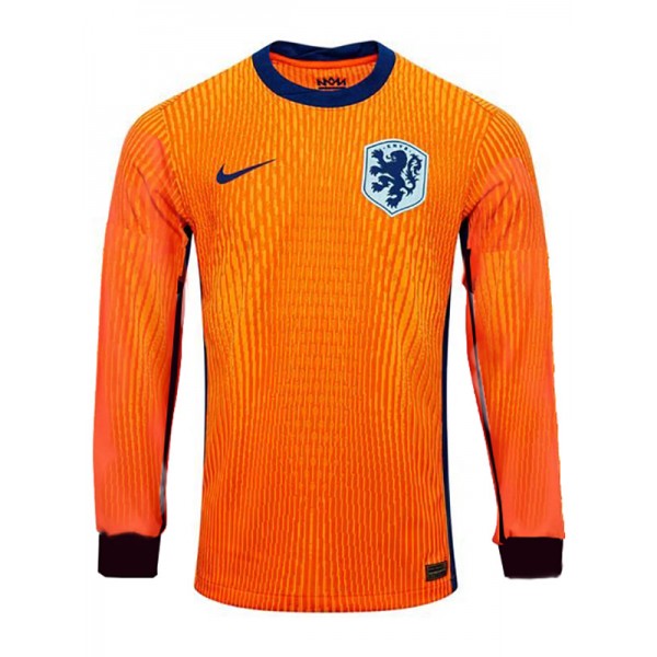 Nethland maillot domicile manches longues uniforme de football premier kit de football pour hommes en haut du maillot de sport coupe d'Europe 2024